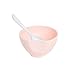 Sugar & Cloth Peach Melamine Dessert Cup and Spoon Set, 8-Piece, Service for 4