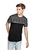 GUESS Factory Men's Rendor Logo Color-Block Crewneck Short Sleeve Tee Jet Black