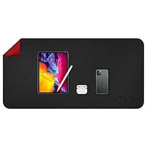 tizum Extended Mouse Pad Blotter for Work from Home/Office/Gaming | Vegan PU Leather | Anti-Skid, Anti-Slip Extended…