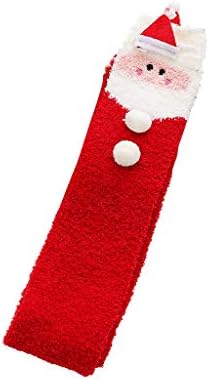 Women Over Knee Fleece Socks High Thigh Fluffy Stockings Ladies Stretchy Cute Long Christmas Sock for Students Girls
