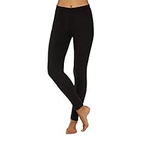 ClimateRight by Cuddl Duds Womens Stretch Fleece Warm Underwear Leggings / Pants (M, Black)