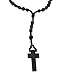 Neptune Giftware Black Wood Rosary Bead Beads Necklace with Cross/Crucifix
