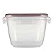 Rubbermaid Lock-Its Square Food Storage Containers with Easy Find Lids, 7 Cup, Racer Red