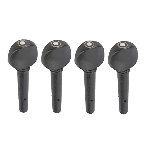 Bnineteenteam 4 Pcs Violin Pegs, Ebony Solid Wood Tuning Pegs Accessories for 1/4 Violin