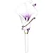 Lily Garden Artificial Flower Calla Lily Boutonniere Corsage with Ribbon (Purple Center)