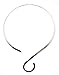 Shiny Silver 4mm S Loop Neckwire Choker Collar Necklace Wire (CS1)