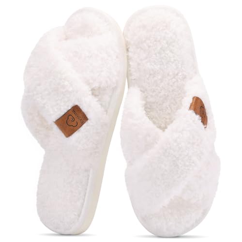 Evshine Memory Foam Fuzzy House Slippers