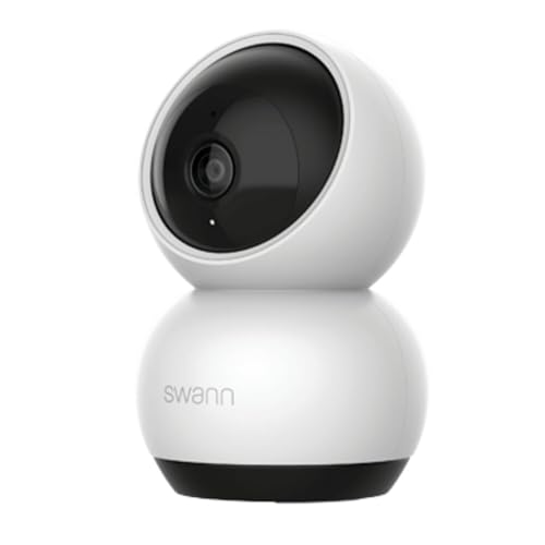 Swann EVO 2K Pan-Tilt Indoor Wi-Fi Security Camera: 2K HD video, plug-in, auto…