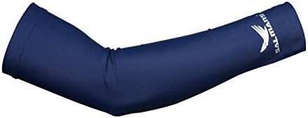 Salmans Compression Arm Sleeves (1 Pair )- Graduated Compression Arm Sleeves for Baseball, Basketball,Cycling, Running and Outdoor activities (Large/X-Large (14"-Up" Bicep Circumference), Navy)
