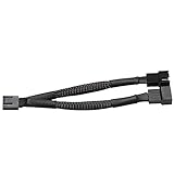 Easycargo Case Fan Splitter Cable, PWM Cable Splitter Duplicator, Case Fan Power Duplicator Converter, Dual Case Fan Power Adapter, Case Fan Y Cable (4-inch 1-Pack)