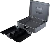 Pavo Metal Cash Box 12 Inch with Combination Lock Dark Grey view 3