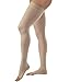 Jobst Relief 30-40 Thigh High Open Toe Beige Stockings with Silicone Band, Medium