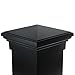 8x8 Post Cap | Black New England Pyramid Style Square Top for Outdoor Fences, Mailboxes & Decks, by Atlanta Post Caps