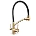 GAPPO Gold Kitchen Faucet Pull Out Kitchen Sink Faucet Dual Handle 3 in 1 High Arc Water Filter Purifier Faucets Golden primary