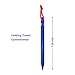 Kungix Tent Stakes Pegs 7” Aluminium Alloy with Reflective Rope 10-Piece (Blue)
