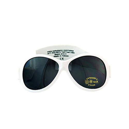Kidz Banz Retro Banz Oval Kidz Sunglasses, Arctic White, 2-5 Years
