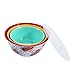 Pioneer Woman Melamine Serving Bowl Set with Lids (Set of 3 Bowls with 3 Lids) (Vintage Floral)