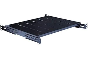 RAISING ELECTRONICS Fixed Rack Server Shelf 1U 19 Inch Shelves 4 Post Rack Mount Adjustable Deep for Server Network Rack (14-20.5Inch Depth)