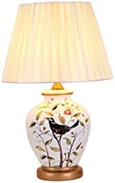 SUNA Large Oriental Ceramic Table Lamp - Chinese Style Remote Control Switch Living Room Bedroom Decorating Table Lamp