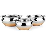 Stainless Steel Copper Bottom Serving HANDI 3 PCs Set