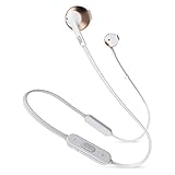 JBL T205BT Wireless in-Ear Headphones with Three-Button Remote and Microphone (Rose Gold)