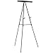 Amazon Basics High Boardroom Aluminum Flipchart Whiteboard and Display Easel Stand with Adjustable Height Telescope Tripod, 35 x 2 x 28 Inches, Black