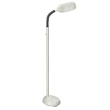 Floor Lamp, SHINE HAI Dimmable LED Reading Lamp 2500 Lumens, Natural Daylight Craft Light Full Spectrum, Sunlight Standing Lights with Adjustable Gooseneck for Sewing Living Room Bedroom Office, Grey