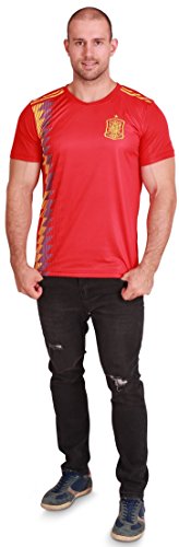 Men's Spain World Cup 2018 Soccer Jersey with Country Logo, Men Size XL