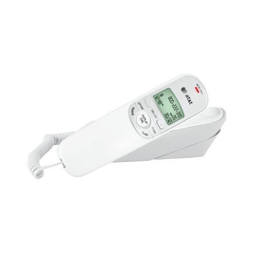 ATTO Att Tr1909w Corded Trimline Phone With Caller Id (White)