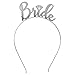 Bride Heaband Tiara - Silver Sparkle Diamond Bride Headband Crown - Bachelorette Party Supplies HdBd(Dmd Bride) SLV