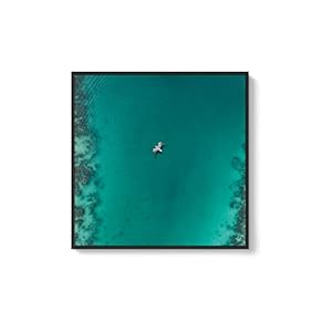 Framed Canvas Home Artwork Decoration Night Canvas Wall Art for Living Room, Bedroom - 16x16 inches