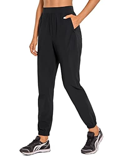 CRZ YOGA Women's Running Workout Joggers: 28'' Drawstring Quick