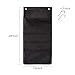 Hanging Wall File Folder Organizer Storage Pocket Chart with 5 Pocket for Assignments, Books, Files, Mails - 2 Pack (Black)