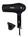 Sunbeam HD3010-005 Retractable Cord Folding Handheld Hair Dryer with Concentrator, 1875 Watts, Cool Shot Button, Tourmaline Ionic, Black