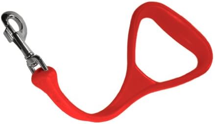 Jersey Dog Co. The Heeler - Shock Absorbing Dog Training Leash, Waterproof, 14", Red