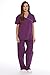 11148W Just Love Women's Scrub Sets / Medical Scrubs / Nursing Scrubs - S,Eggplant with Royal Blue Trim,Eggplant With Royal Blue Trim,Small