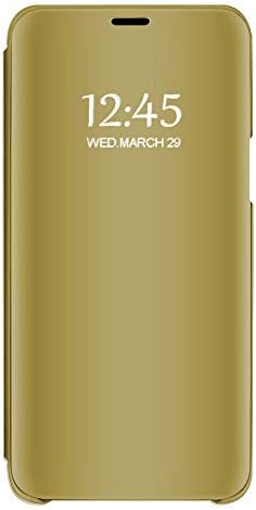 Case Compatible with Galaxy S10 S-View Flip Case Clear Mirrow View Standing Flexible Protective Cover Galaxy S10 Plus/S10e
