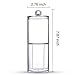SheeChung Qtip Holder Dispenser Set - Apothecary Jars Bathroom Clear Plastic Acrylic for Cotton Balls,Cotton Swabs,Q-Tips,Cotton Rounds,Makeup Pads Storage Canister