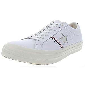 Image of Converse Mens One Star OX Leather Low Top Casual Shoes White 10 Medium (D)