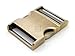CRAFTMEmore 1 pc 1-1/2 inch Metal Curved Side Release Buckle Webbing Bag Clip Lock Belt Strap Backpacks Collar - Premium Quality (Brush Gold)