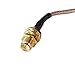DHT Electronics RF coaxial coax cable assembly RP-SMA female to MMCX male right angle 6''