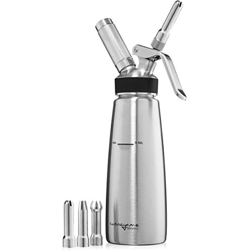Professional Canister Whipped Cream Dispenser ZeroLeak, Easyto Use