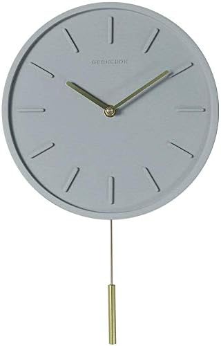 Amazon Co Jp 壁時計 コンクリートと銅のセメント時計スイングモダンミニマリストノルディックホームデコレーション大型非カチカチ25cm 10インチ 色 グレー ホーム キッチン