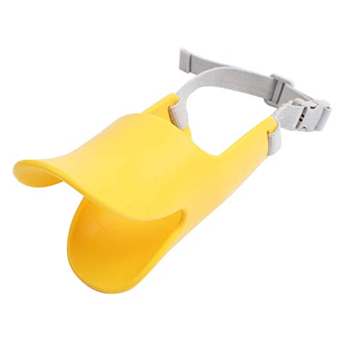 Citmage Dog Mouth Cover - Silica Gel Cute Duck Mouth-Shaped Anti-Bite Breathable Comfortable Safety Muzzle Dog Mouth Cover for Dog,Puppy (L)