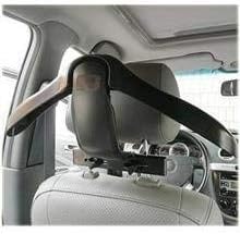Haneez® Car Back Seat Headrest Coat Hanger Multi-Purpose Storage Suit Jacket Clothes Hooks Colour Black Size (45, 27) cms