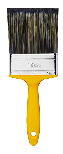 ProDec Pinceau Plat pour maçonnerie, Application Rapide de peintures Lisses et texturées sur Les Murs extérieurs, Briques, parpaings, crépis, crépis granité et Autres Surfaces Rugueuses, 100 mm