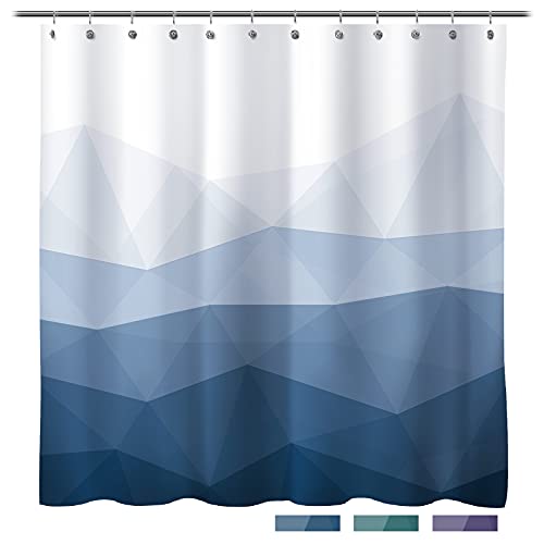 Sunlit Designer Duschvorhang, beliebter Duschvorhang, Ombre Blauer Stoff, Duschvorhänge für Badezimmer Dekor, Moderne Badezimmervorhänge
