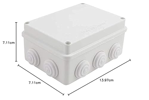 YXQ 150mmx110mmx70mm IP65 Waterproof Junction Box Electric Project Enclosure-Rectangle Power Case with Holes(5.9" x 4.3" x 2.8") 4