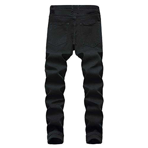 Classic Jeans Men Casual Denim Pants Cotton Straight Ripped Hole Trousers Pants