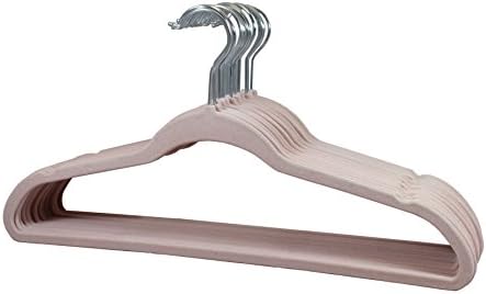 Signature Home Velvet Suit Hangers-Non Slip Ultra Thin Multi Purpose Space Saver, 35 Piece, Rose